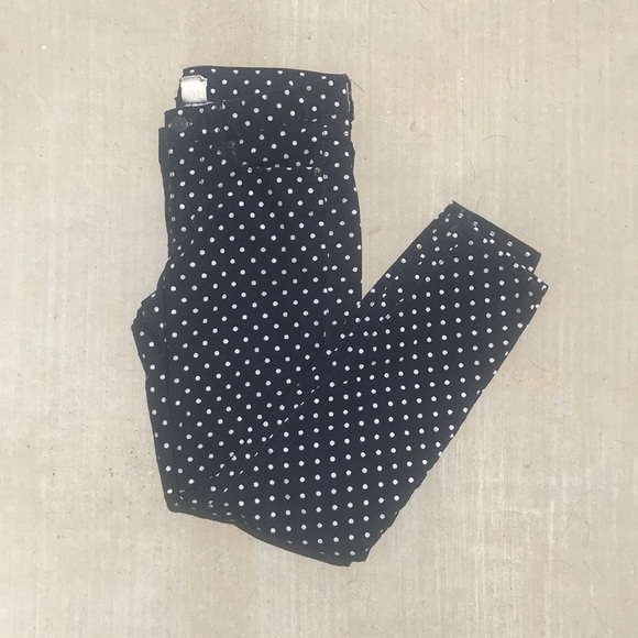 J.Crew navy corduroy polka dot toothpick pant - Picture 3 of 6